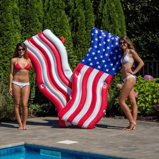 Swimline 6ft. American Flag Patriotic Inflatable Swimming Pool Floats, 2ct. {6}