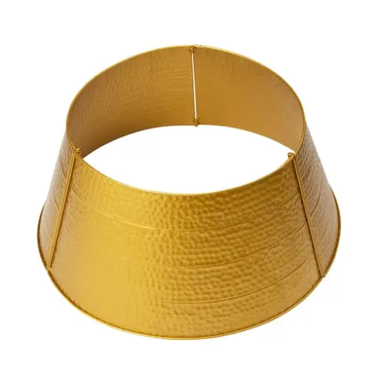 Glitzhome&reg; 26" Hammered Metal Tree Collar Gold {1}