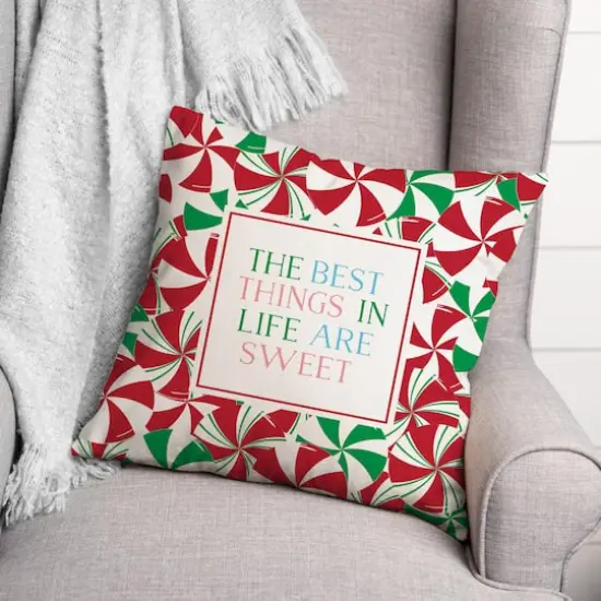 Best Things Are Sweet 18x18 Throw Pillow {3}