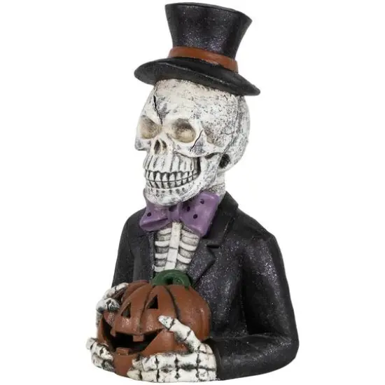 23.5" LED Skeleton with Jack-O-Lantern Halloween Decoration {6}