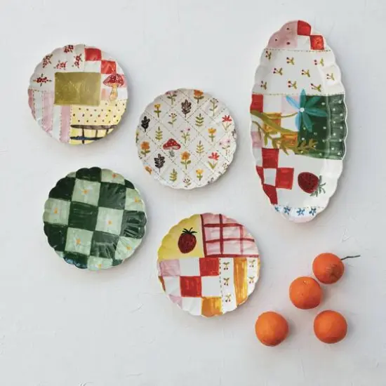 Hello Honey&reg; 14.5" Picnic Daydream Stoneware Platter {3}