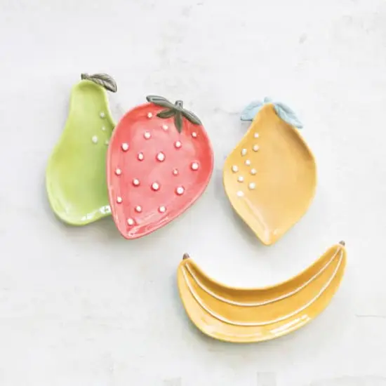 Hello Honey&reg; Fruit Stoneware Plate Set {1}