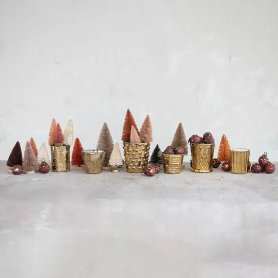 Hello Honey&reg; Gold Mercury Glass Votive Holder Set {4}