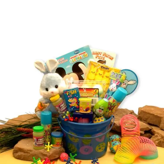 Little Bunny Blue Easter Fun Pail {1}