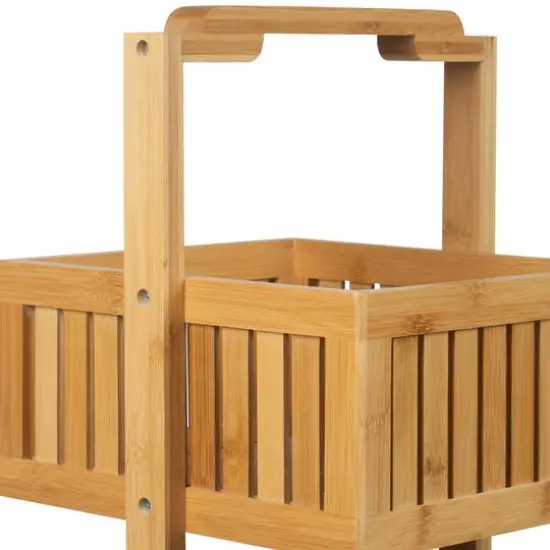 Organize It All Lohas Bamboo Deluxe 3-Tier Bathroom Caddy {4}