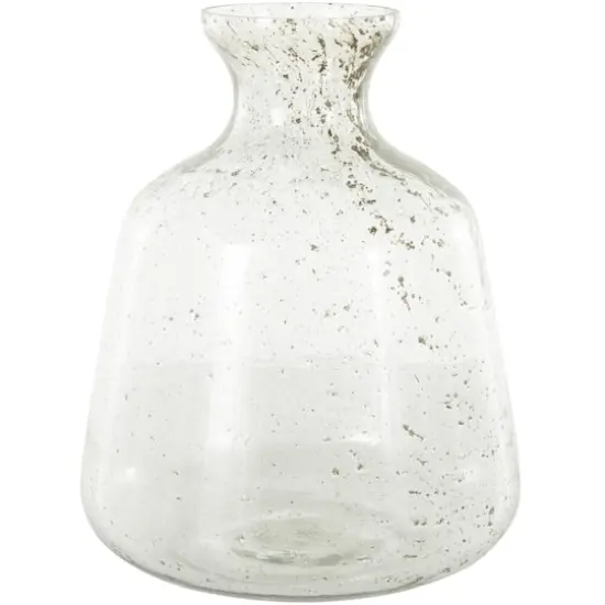 16.5" Clear Speckled Glass Vase {1}