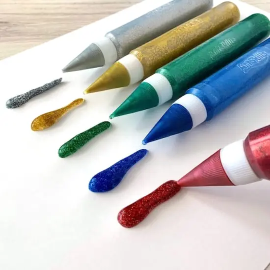 ArtSkills&reg; Jumbo 5 Color Classic Glitter Glue Pens {3}