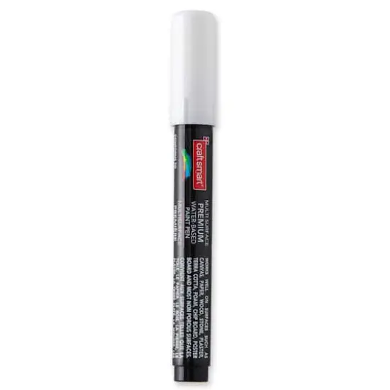 Premium Broad Tip Matte Water-Based Paint Pen by Craft Smart&reg; White {6}