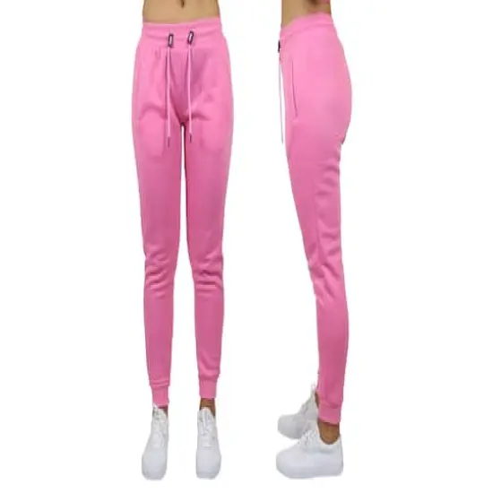 Galaxy by Harvic Slim Fit Heavyweight Fleece-Lined Women&rsquo;s Joggers Pink {1}