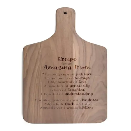 17" Recipe for an Amazing Mom Walnut Paddle Cutting Board {1}