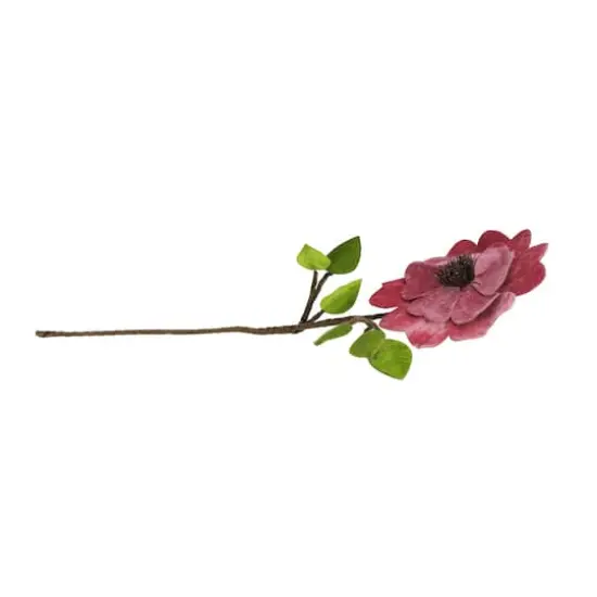 Pink Heart Flower Christmas Stem {4}