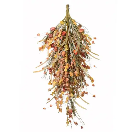 30" Autumn Wildflowers Teardrop Swag {1}