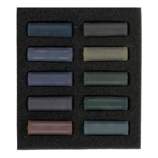 Rembrandt 10 Color Half Stick Soft Pastel Set Dark Shades {3}