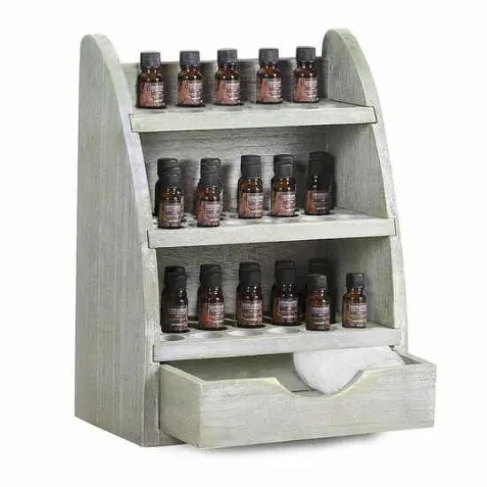 NEX&trade; 15" Essential Oils 45-Slot Storage Rack Medium Gray {1}