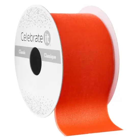 2" x 3yd. Velvet Ribbon by Celebrate It™ Classic Dark Orange {1}