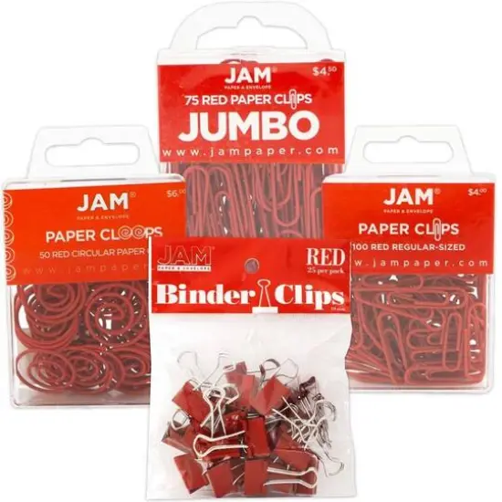 JAM Paper Office Clips Assortment Pack Pink {2}