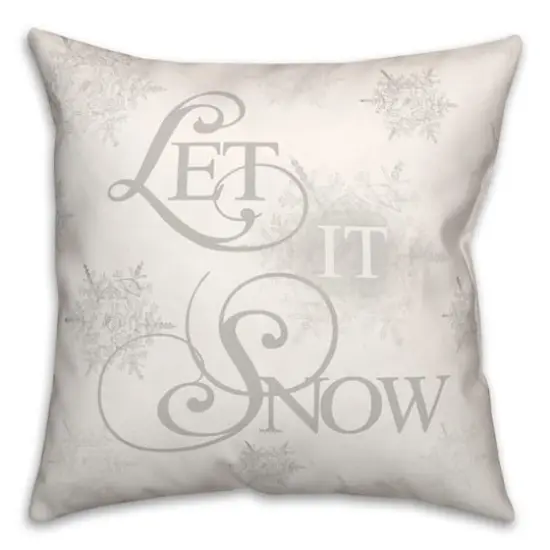 Let It Snowflakes 18x18 Throw Pillow {1}
