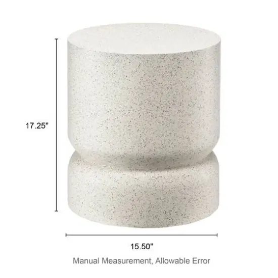 Glitzhome&reg; 17" Multi-Functional Faux Terrazzo Garden Stool {9}