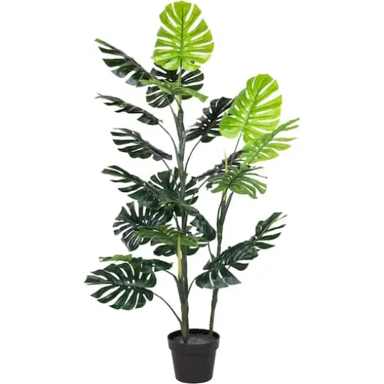 4ft. Potted Artificial Monstera Plant {1}
