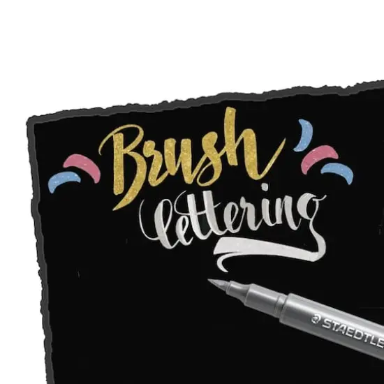 Staedtler&reg; 5 Color Metallic Brush Marker Set {5}