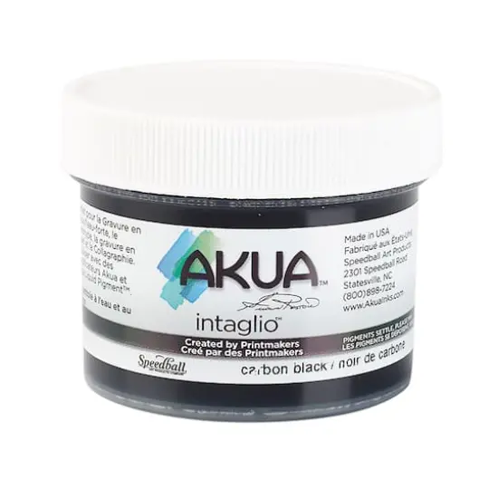 Speedball&reg; Akua&trade; Intaglio&trade; Ink, 2oz. Carbon Black {1}