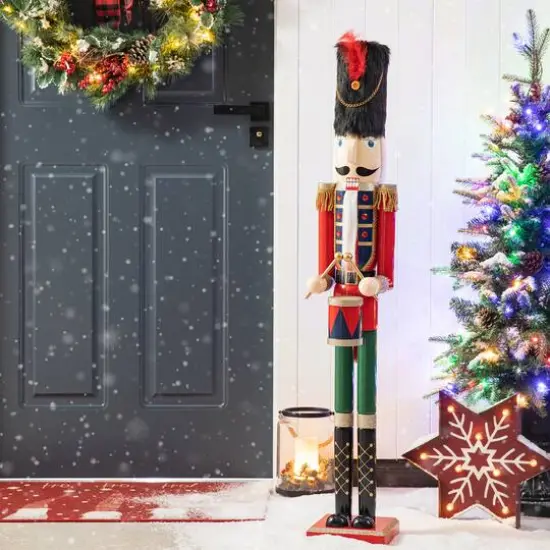 Glitzhome&reg; 42" Wooden Christmas Soldier Nutcracker {3}