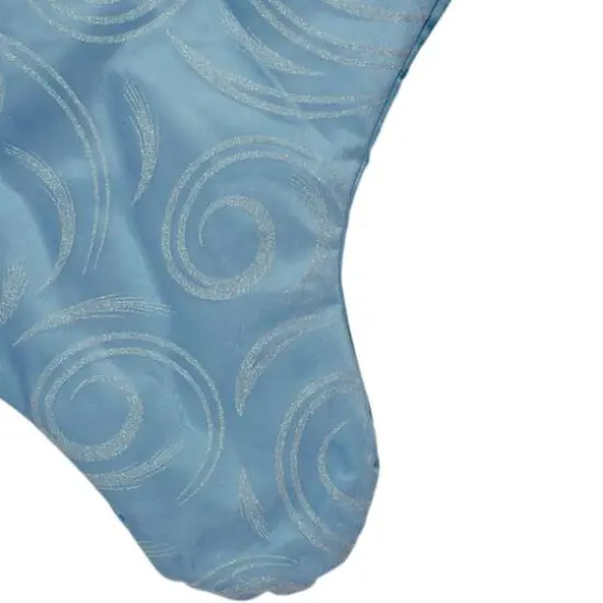 22.5" Glittering Swirl Design Christmas Stocking, Blue {5}