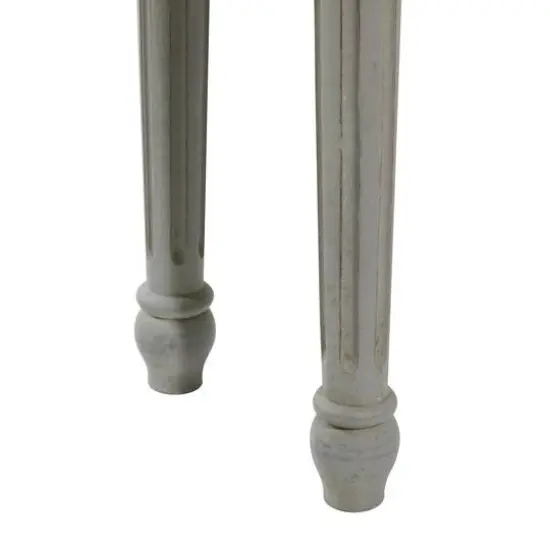 Grey Farmhouse Mango Wood Console Table, 30" x 36" {6}