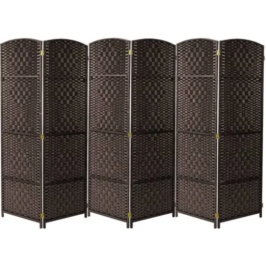 Sorbus 6-Panel Room Divider Brown {1}