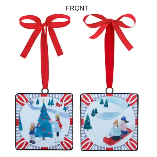 Sledding & Christmas Tree Ornament Set {3}