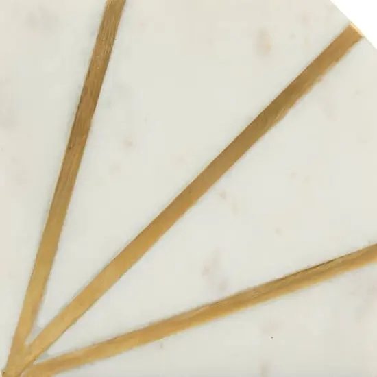 White Glam Abstract Bookends, {6}