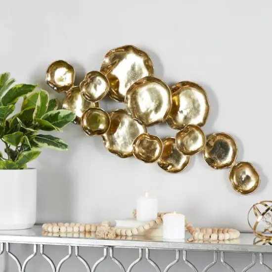 Gold Contemporary Wall Decor, 39" x 3" x 17" {8}