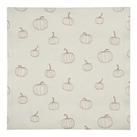 Dusty Rose Mini Pumpkin Pattern Cotton Twill Napkin {1}