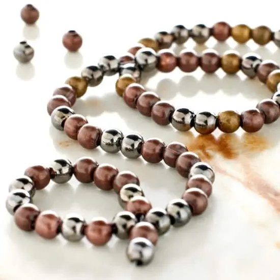 Metallic Mix Metal Round Beads, 3.5mm by Bead Landing&trade; {3}