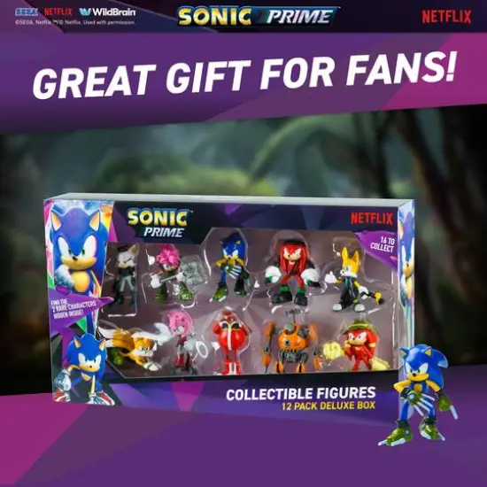 Sonic Prime Deluxe Box B Collectible Figures Set {5}