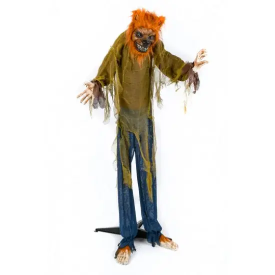 63" Halloween Sound Activated Animated Werewolf {5}