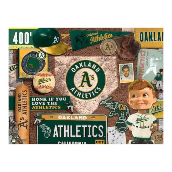 MLB Baseball Retro Series 500 Piece Puzzle Oakland Athletics {5}