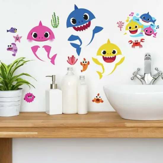 RoomMates Baby Shark Peel & Stick Wall Decals {6}