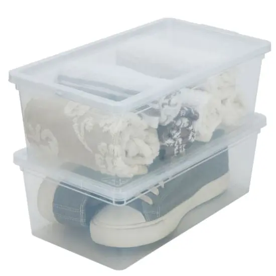 Simplify Clear Stackable Storage Bins with Lids, 6ct. {3}