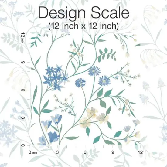 RoomMates Meadow Mix Peel & Stick Wallpaper White/Blue {8}