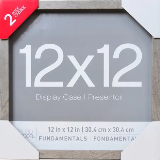 2 Pack Fundamentals 12" x 12" Gray Shadow Box by Studio D&eacute;cor&reg; {7}