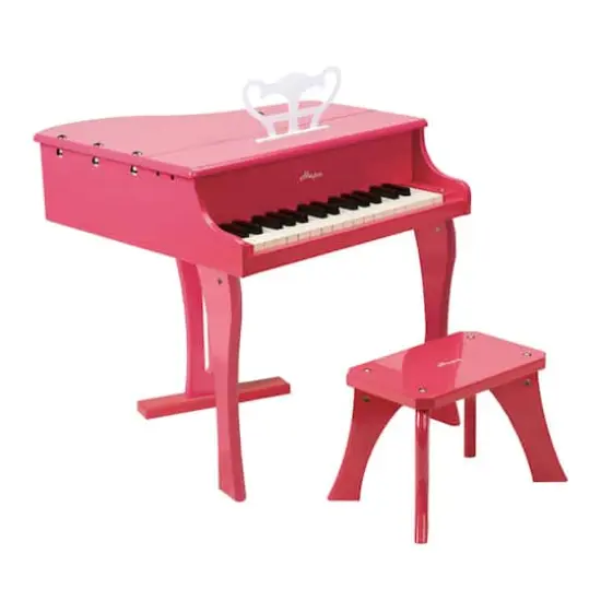 Hape Happy Grand Piano Pink Wooden Musical Instrument {5}