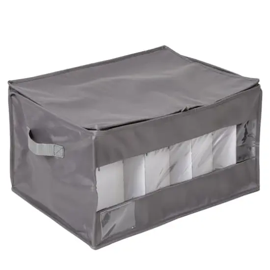 Honey Can Do Gray Stemware Storage Box {4}