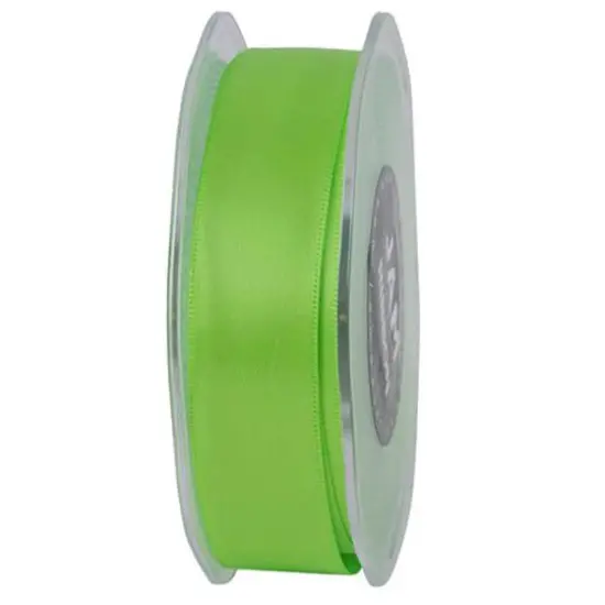 JAM Paper 7/8" x 25yd. Double Face Satin Ribbon Lime Green {7}