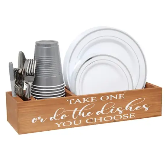 Elegant Designs 17" Kitchen Organizer Natural Wood {6}