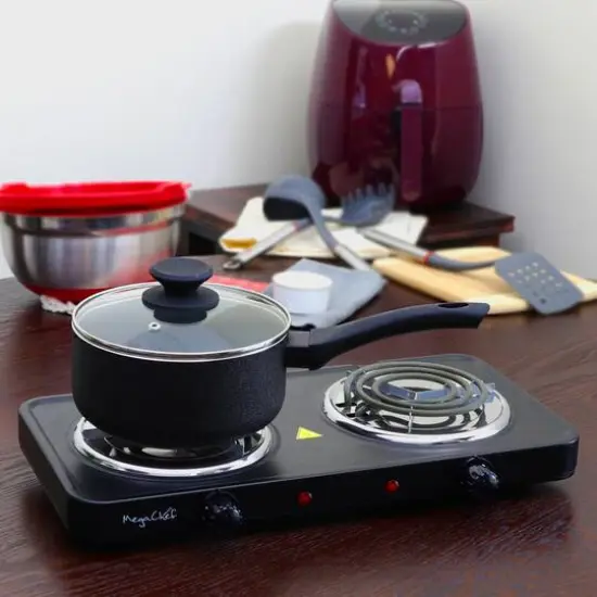 Oster Ashford 2qt. Black Aluminum Nonstick Sauce Pan With Tempered Glass Lid {3}