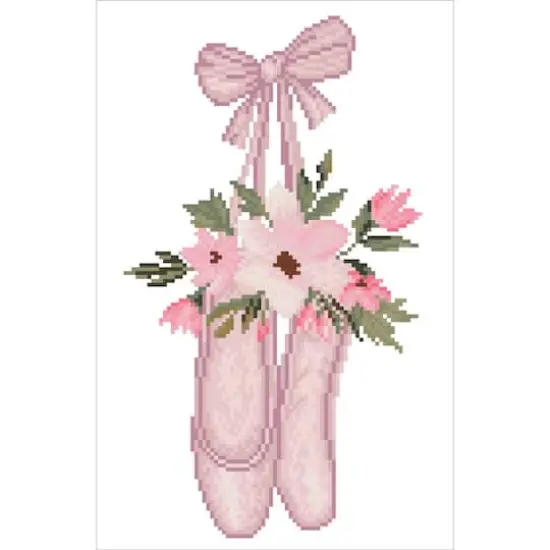 Diamond Dotz&reg; Intermediate Ballet Slippers Pre-Framed Diamond Painting Kit {3}
