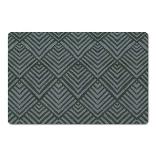 Watercolor Diamond Floor Mat Emerald {1}