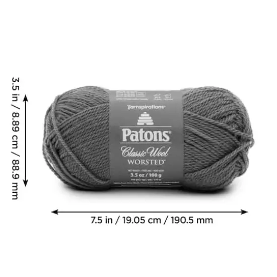 Patons&reg; Classic Wool Worsted&trade; Yarn Black {8}