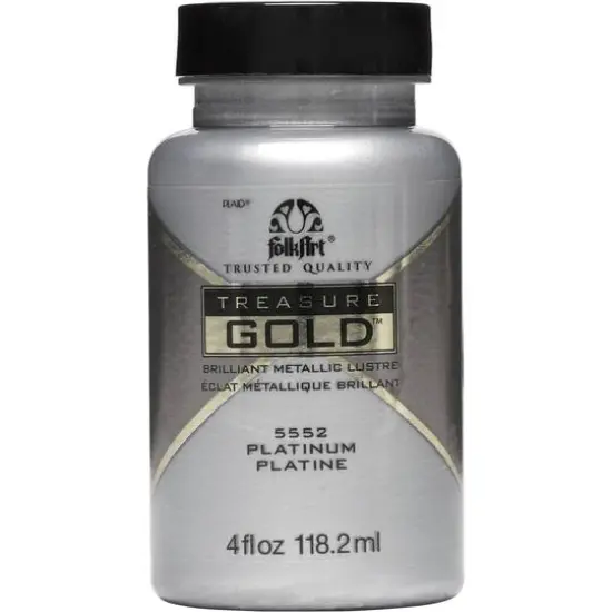 FolkArt&reg; Treasure Gold&trade; Metallic Paint Platinum {1}
